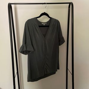 Green Envelope size M green short sleeve button down